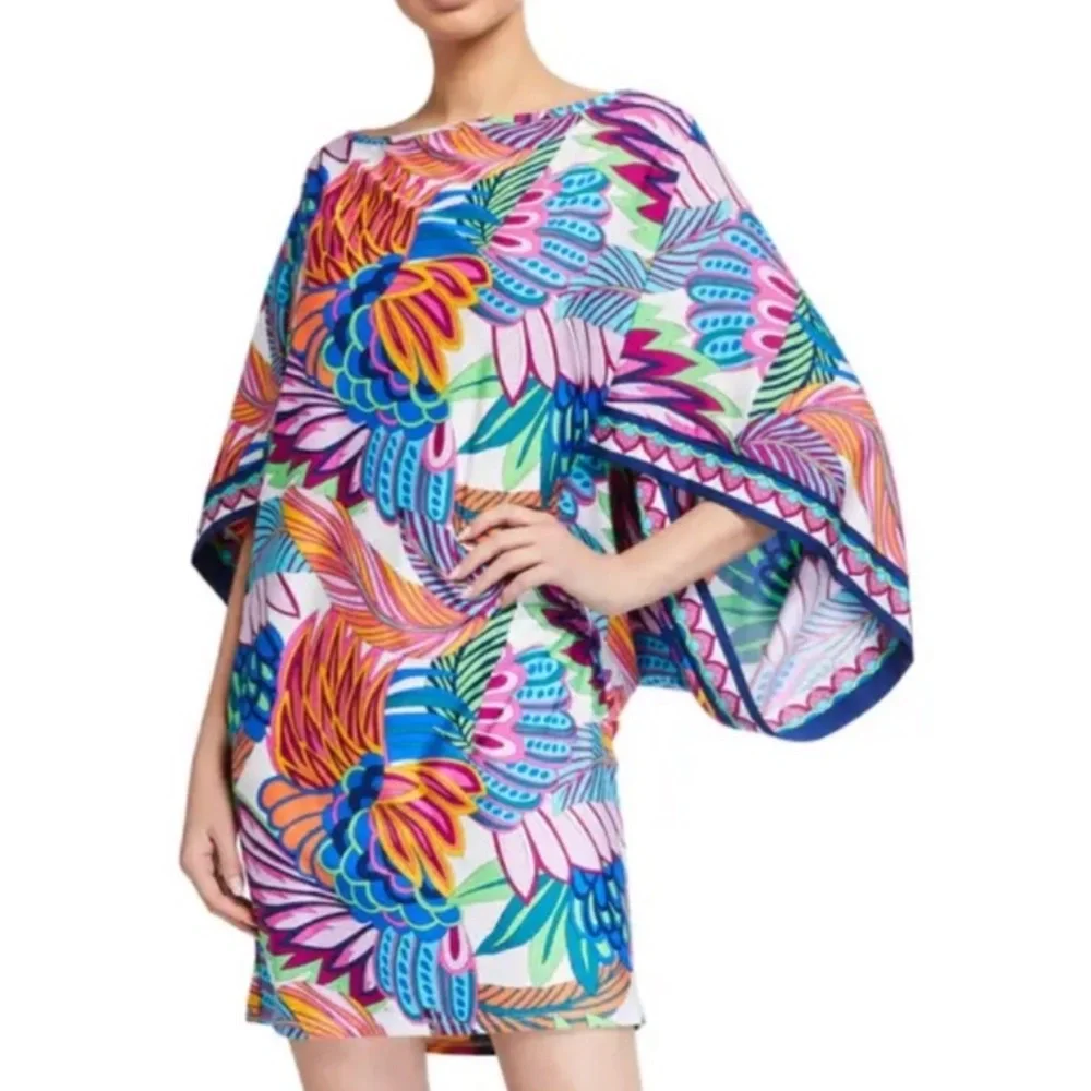 Trina Turk Paradise Plume plus size coverup - Picture 1 of 3